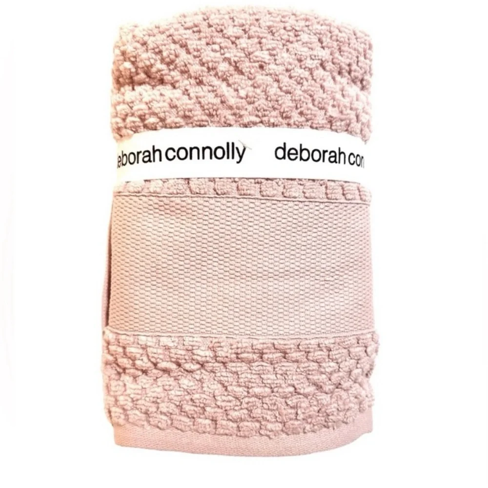 Cotton Hand Towels Set of 2 Pale Dusty Pink NEW